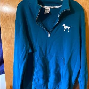 Pink quarter zip sweatshirt